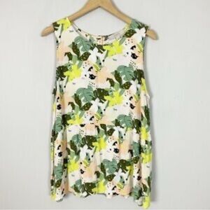LOFT colorful peplum top size M EUC